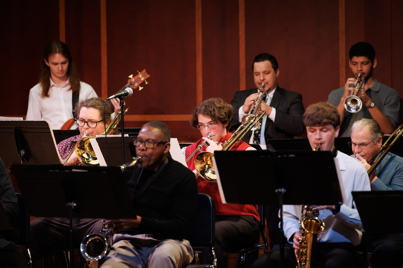 Jazz Ensemble performs on stage